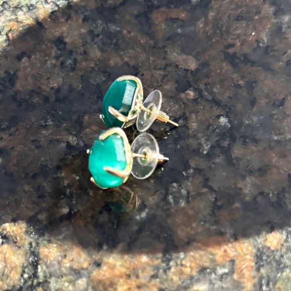 Kendra Scott Teal Faceted Earrings - Picture 2 of 3